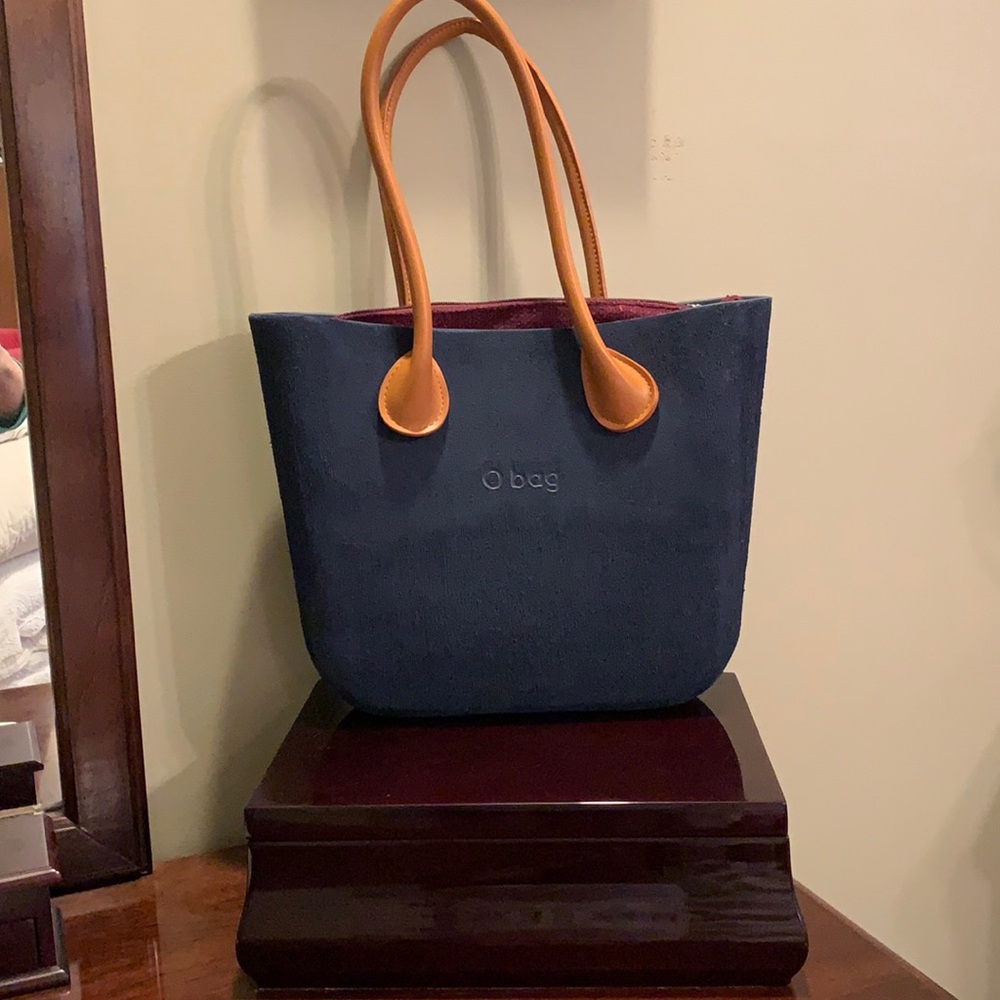 Obag with burgundy tweed liner